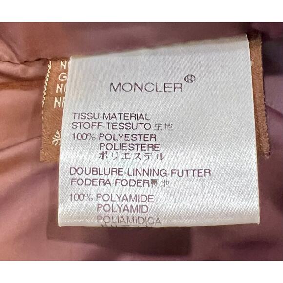 Archival Moncler Plum Down Jacket Size 2 Gold Zip Fitted Coat - Picture 9 of 10